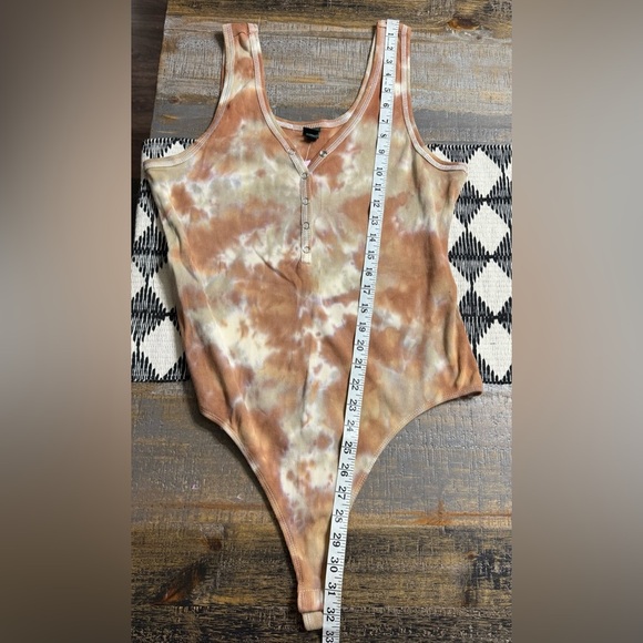 Wild Fable Brown and Cream Fitted Tank Bodysuit - Picture 9 of 11